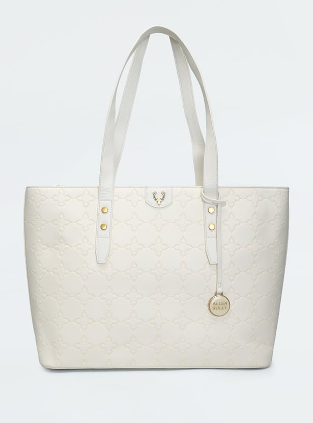 ALLEN SOLLY Embossed Laptop Bag
