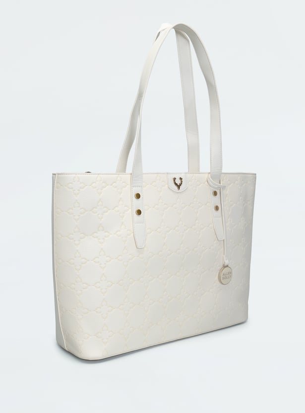 ALLEN SOLLY Embossed Laptop Bag
