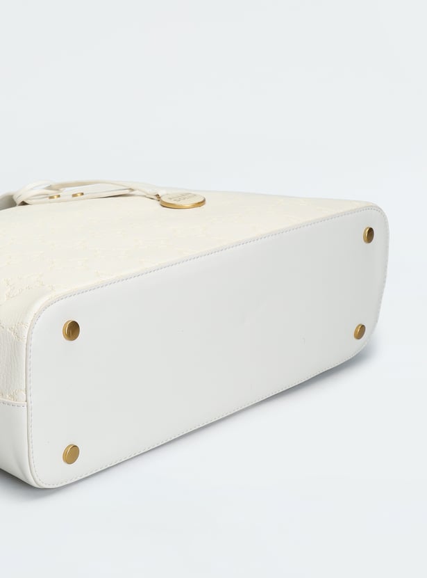 ALLEN SOLLY Embossed Laptop Bag