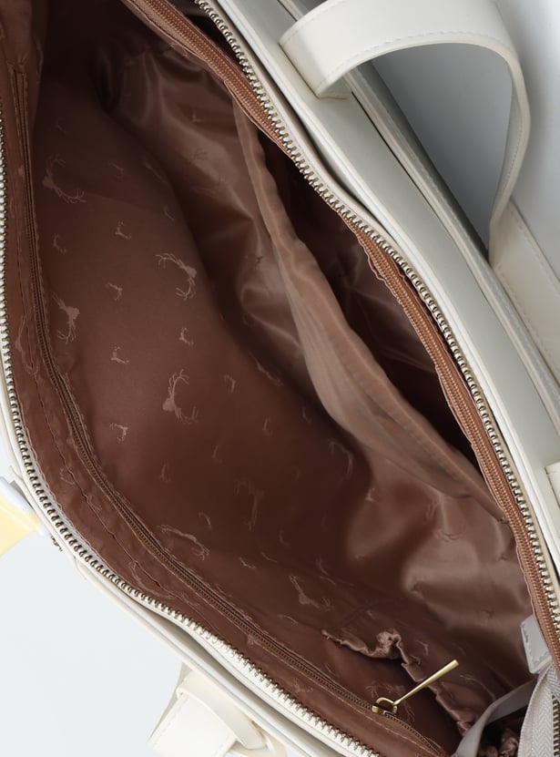 ALLEN SOLLY Embossed Laptop Bag