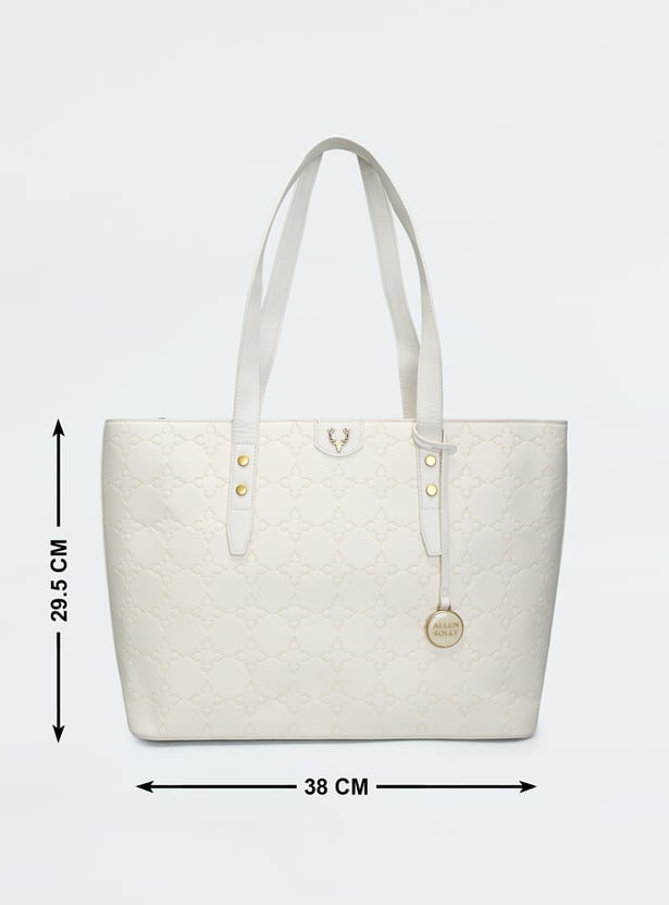 ALLEN SOLLY Embossed Laptop Bag