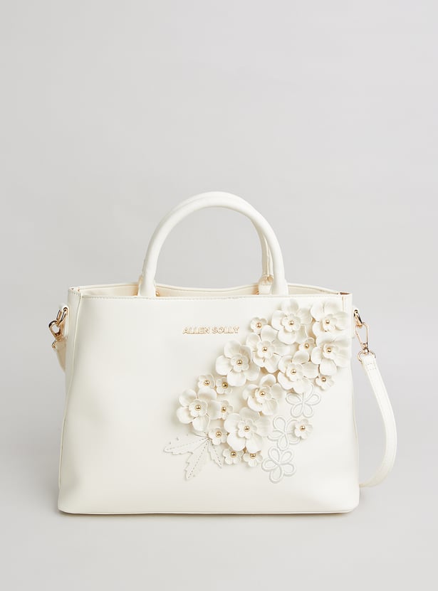 ALLEN SOLLY Floral Design Handheld Bag