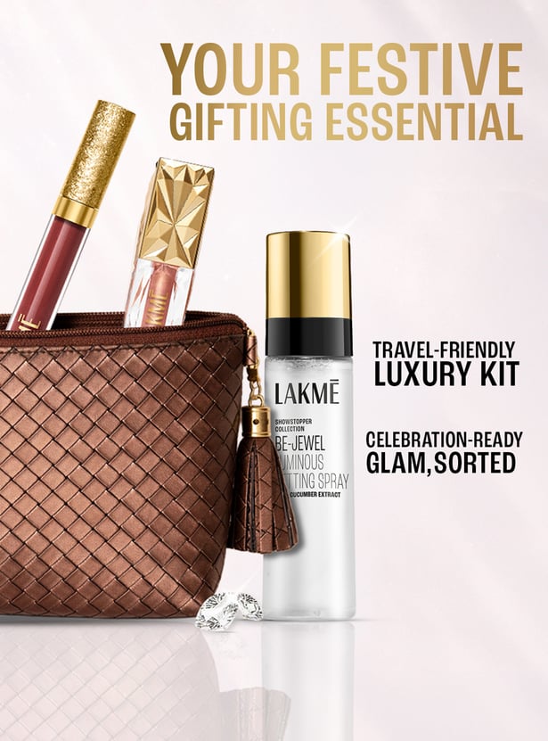 LAKME Be-Jewel Festive Trio Make-Up Kit with Travel Pouch