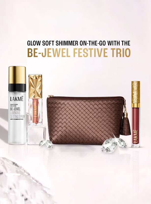 LAKME Be-Jewel Festive Trio Make-Up Kit with Travel Pouch