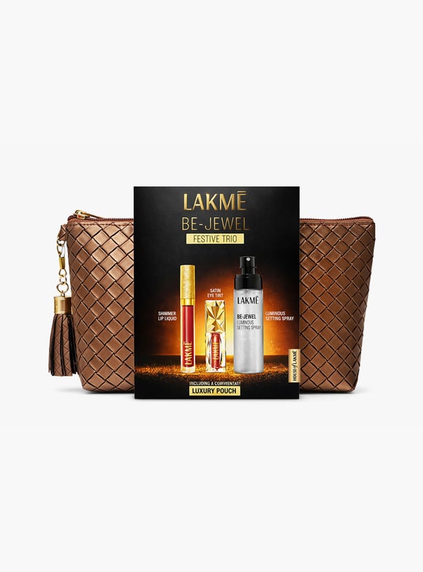 LAKME Be-Jewel Festive Trio Make-Up Kit with Travel Pouch