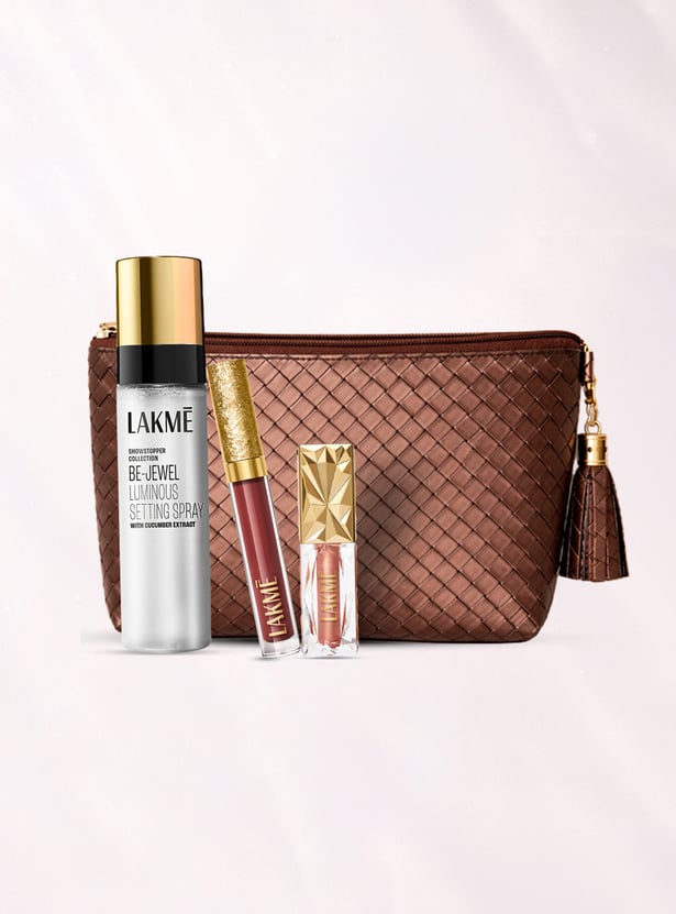 LAKME BeJewel Festive Trio Make Up Kit with Travel Pouch