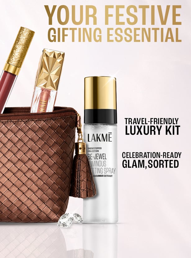 LAKME BeJewel Festive Trio Make Up Kit with Travel Pouch
