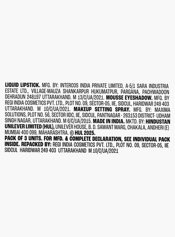 LAKME BeJewel Festive Trio Make Up Kit with Travel Pouch