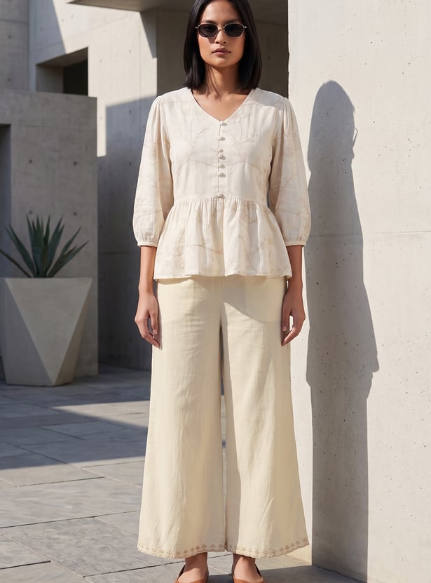 MELANGE Solid Palazzos