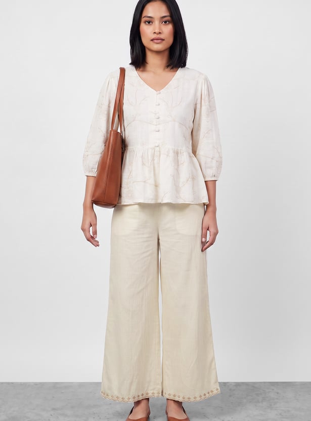 MELANGE Solid Palazzos