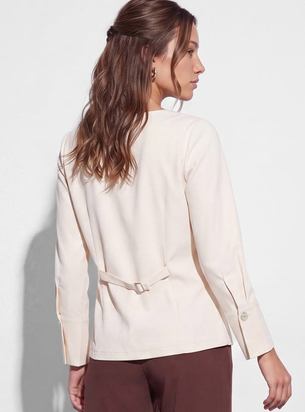 CODE CLASSIC Solid Buttoned Top