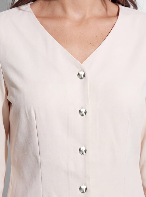 CODE CLASSIC Solid Buttoned Top