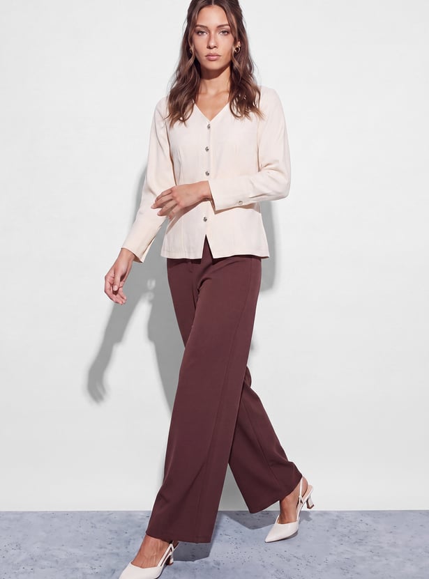 CODE CLASSIC Solid Buttoned Top