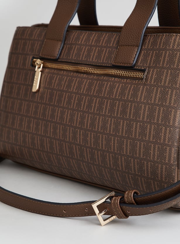 ELLE Textured Handheld Bag with Detachable Strap