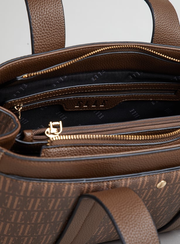 ELLE Textured Handheld Bag with Detachable Strap
