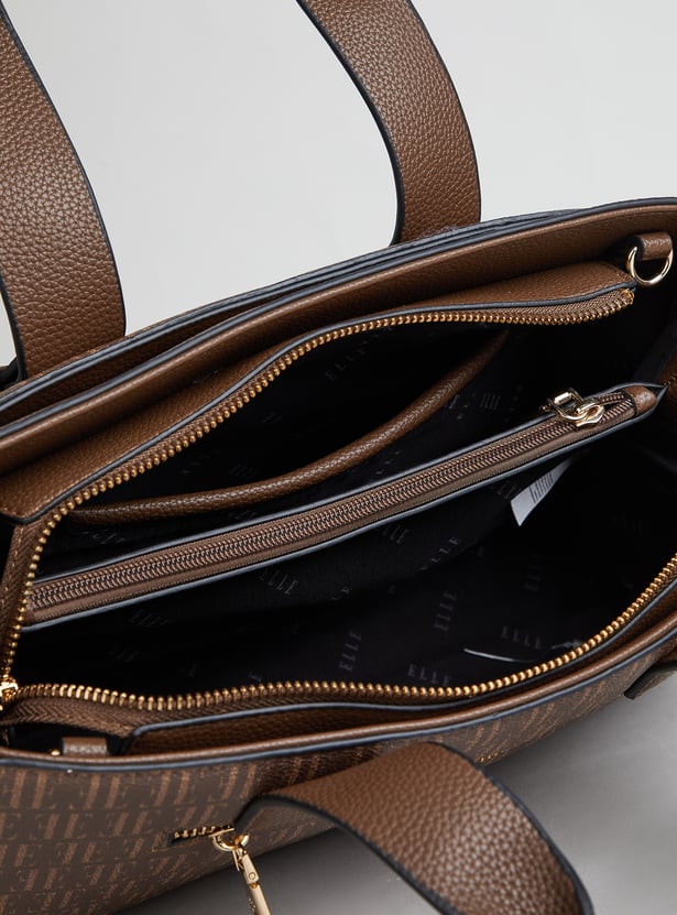 ELLE Textured Handheld Bag with Detachable Strap