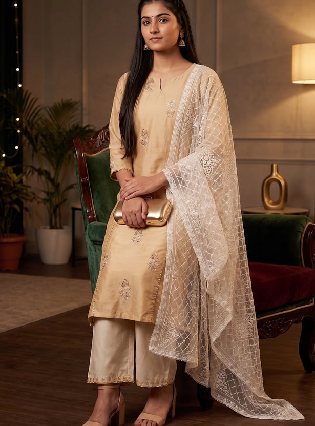 MELANGE Embroidered Dupatta
