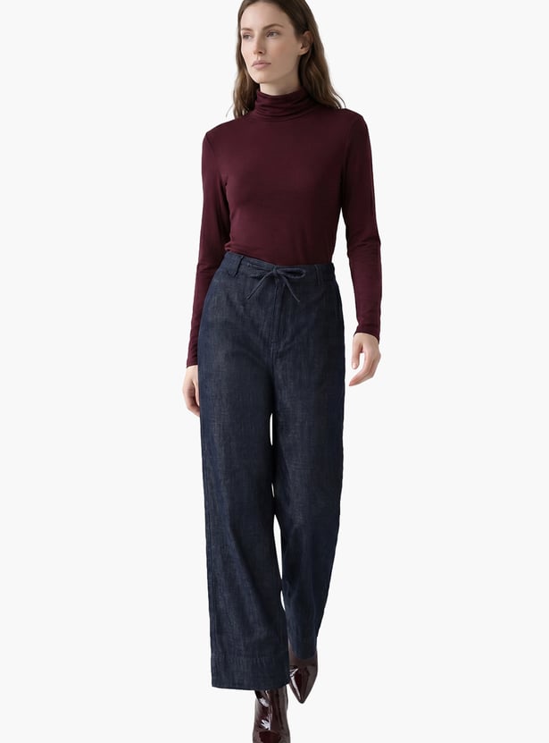 VERO MODA Darkwashed Wide-Leg Jeans