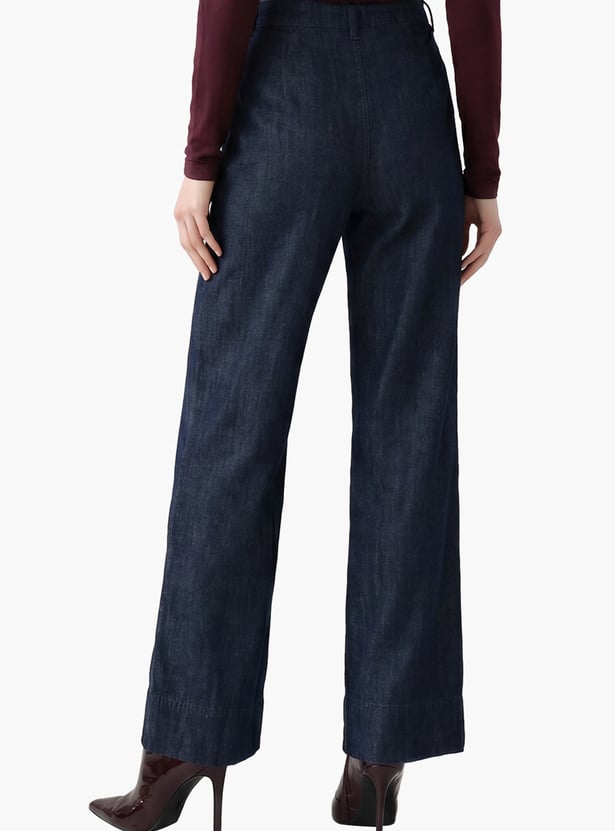 VERO MODA Darkwashed Wide-Leg Jeans