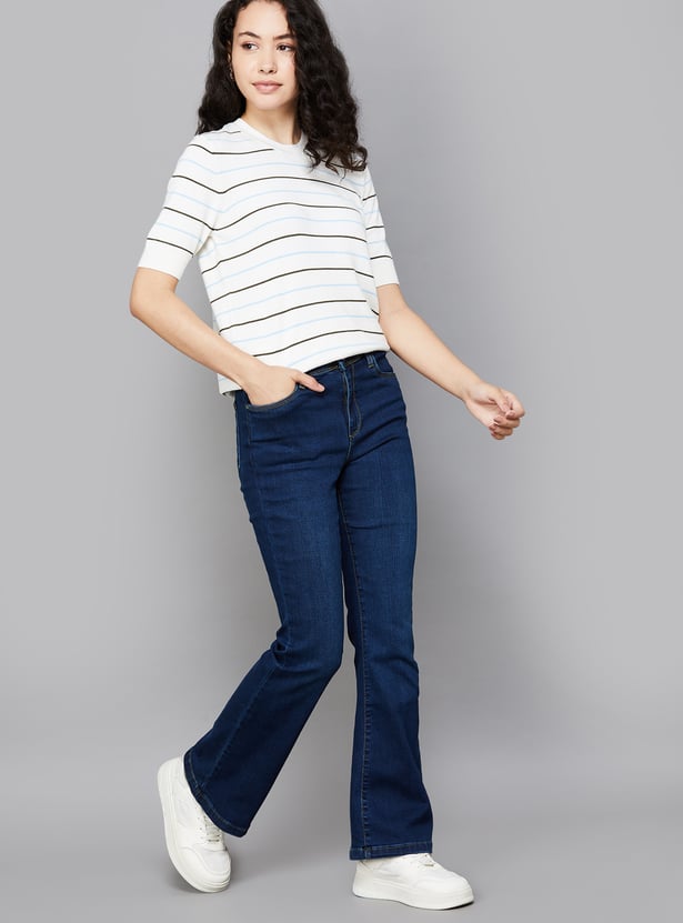 KRAUS High-Rise Flared Jeans