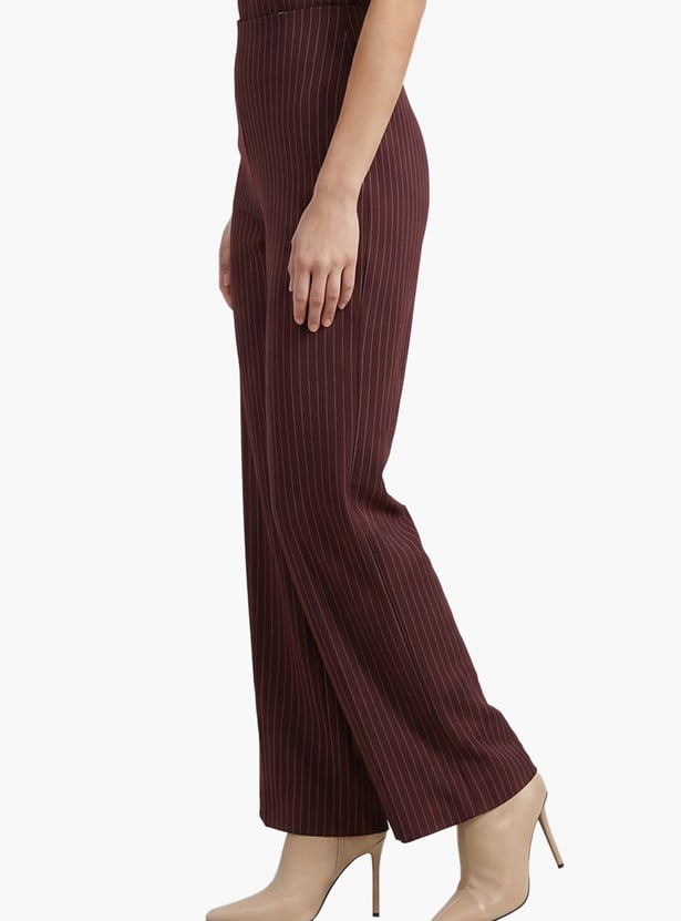 VERO MODA Striped High Rise Trousers
