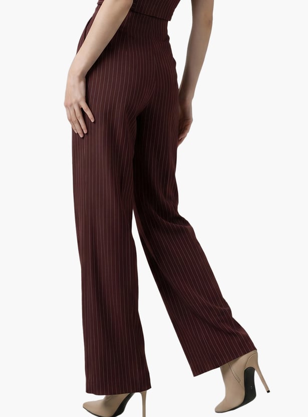 VERO MODA Striped High Rise Trousers