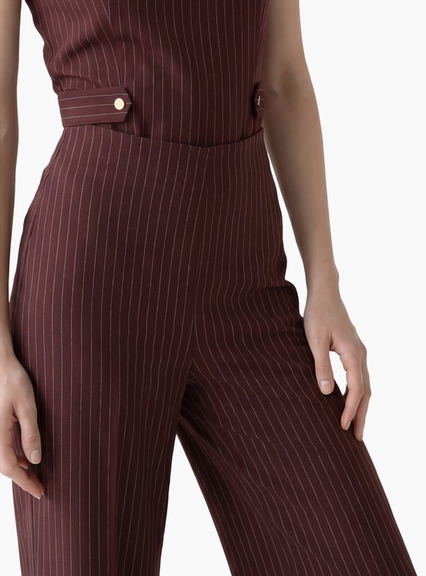 VERO MODA Striped High Rise Trousers