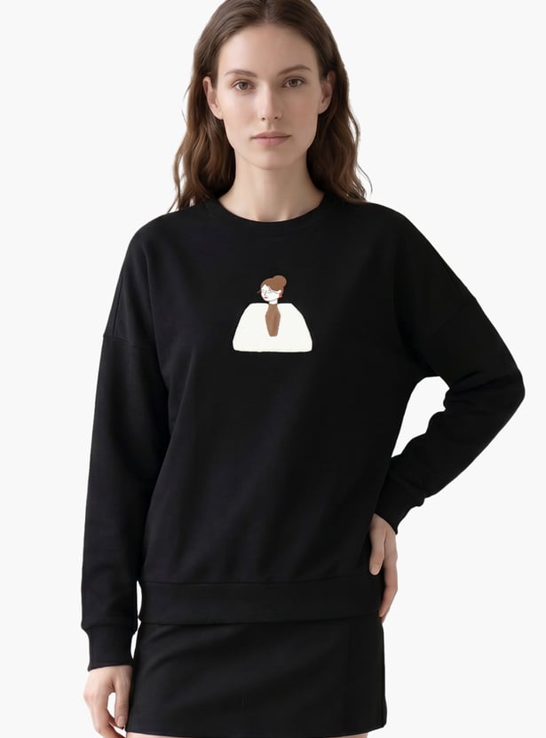 VERO MODA Drop-Shoulder Pullover Sweatshirt
