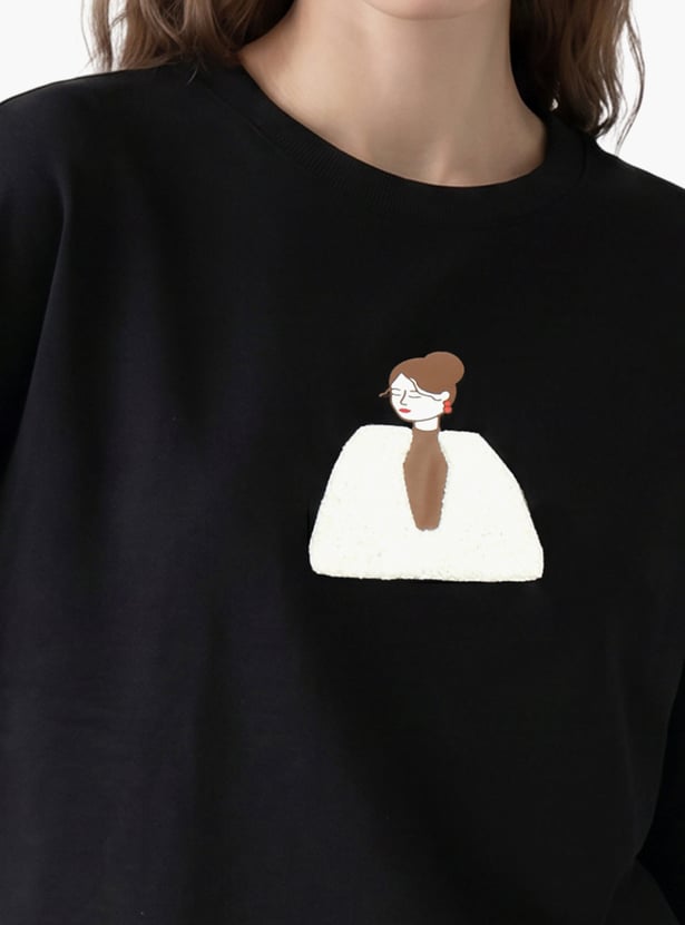 VERO MODA Drop-Shoulder Pullover Sweatshirt