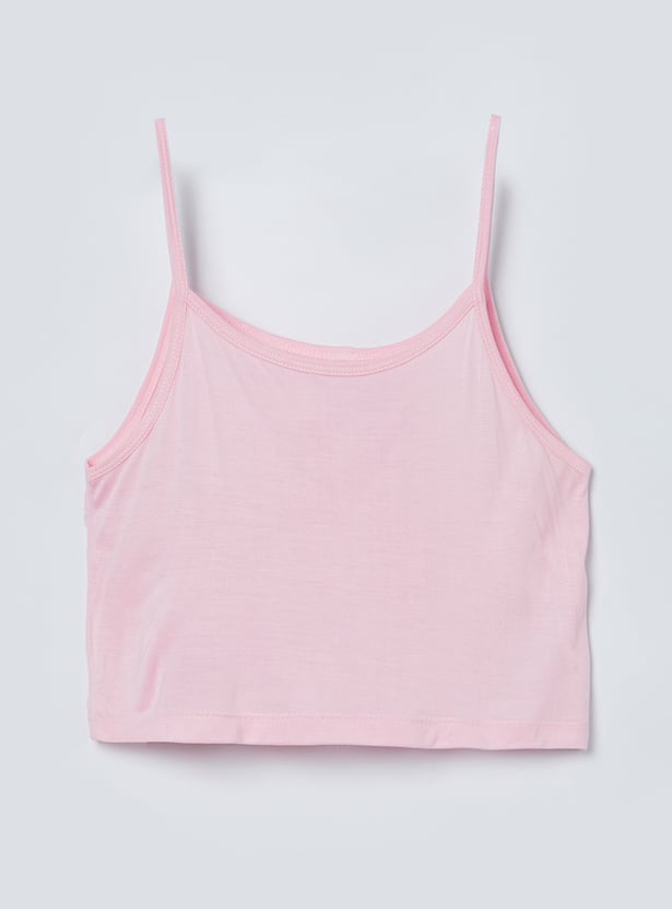 PEPPERMINT Girls Floral Printed Top with Camisole