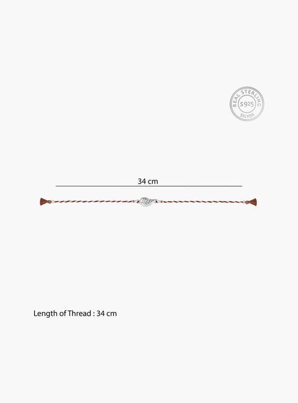 GIVA Sterling Silver Leaf Motif Rakhi