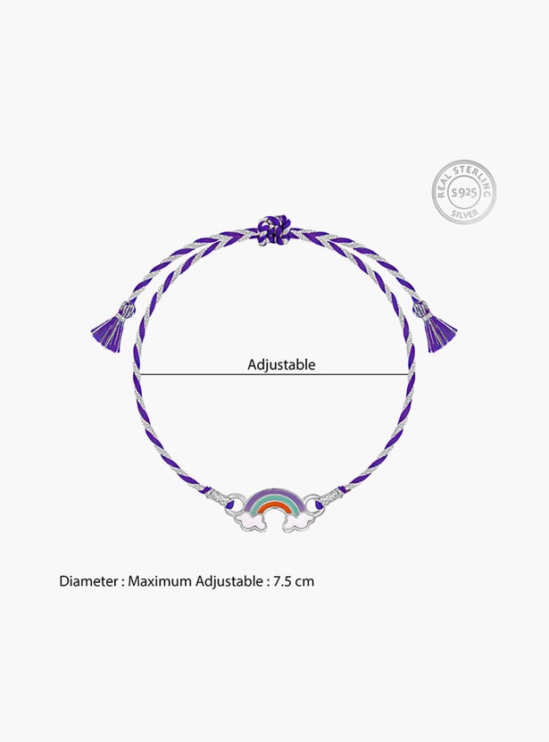 GIVA Patterned Rakhi in 925 Sterling Silver