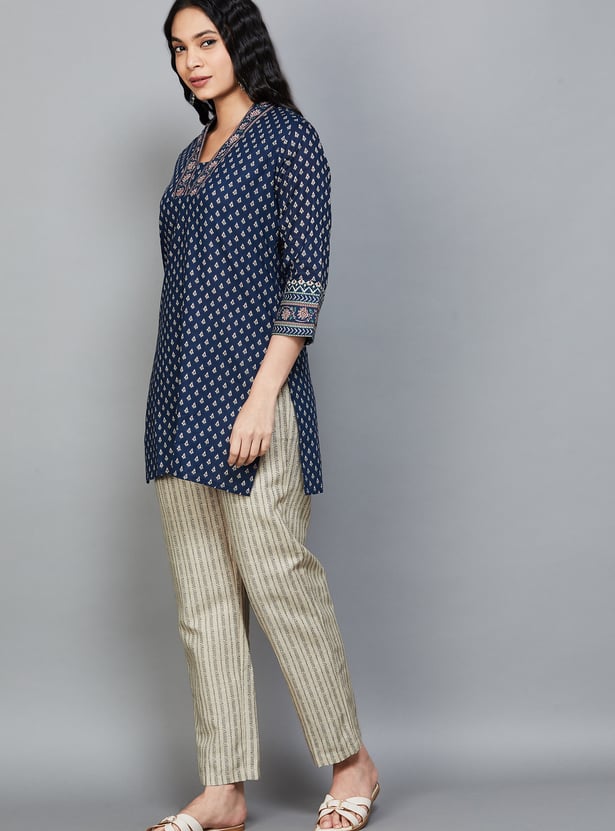 SPAN Striped Straight Pants