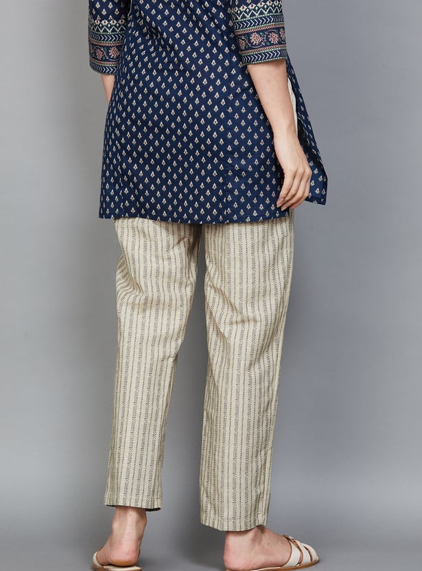 SPAN Striped Straight Pants