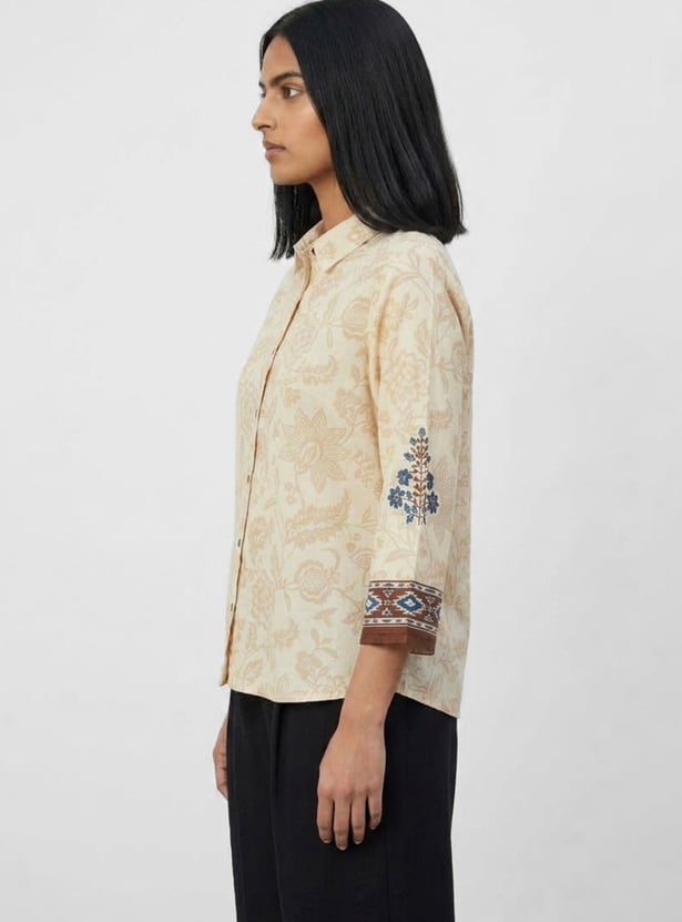 COLOUR ME Floral Print Shirt Style Top
