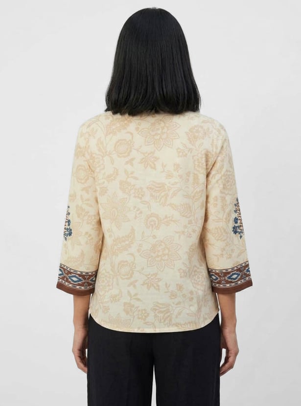 COLOUR ME Floral Print Shirt Style Top