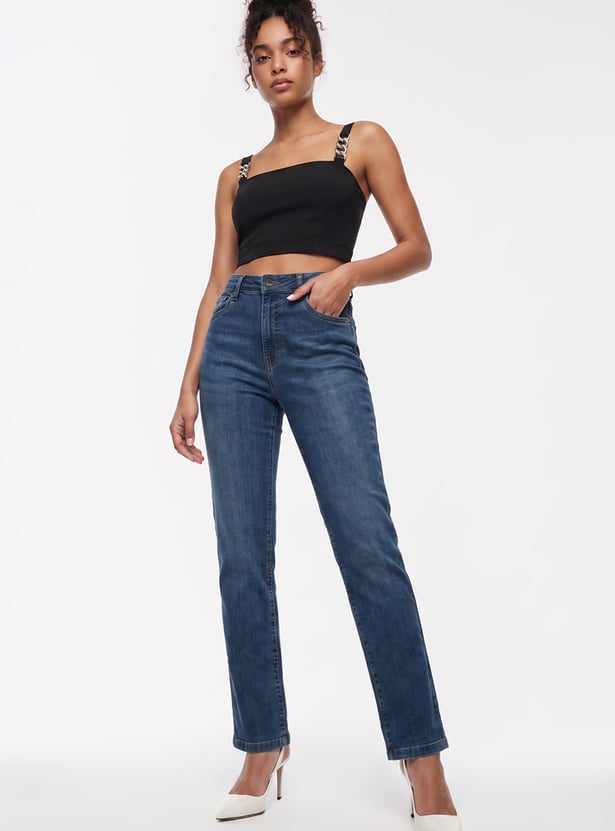 KRAUS Solid Straight Fit Jeans