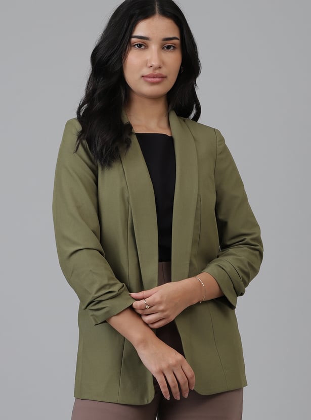 VERO MODA Solid Single Breasted Blazer