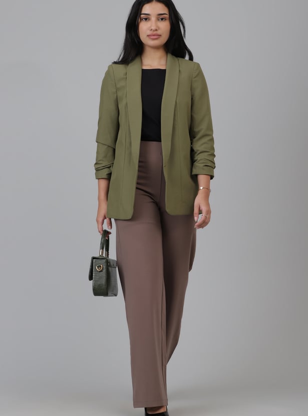 VERO MODA Solid Single Breasted Blazer