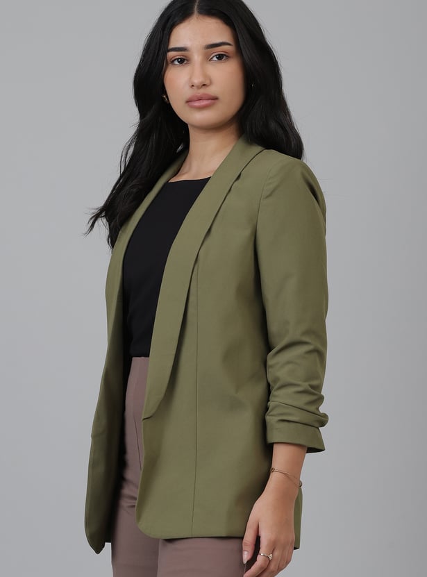 VERO MODA Solid Single Breasted Blazer