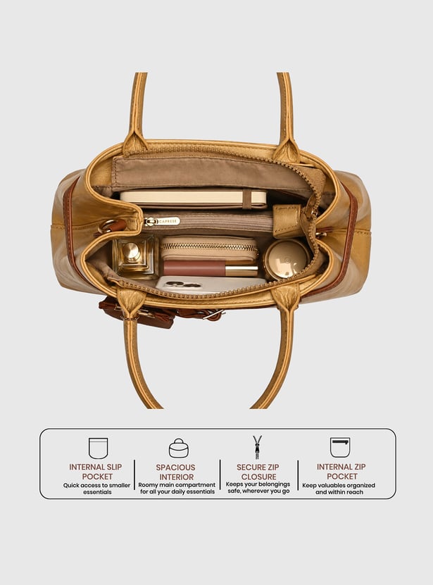 CAPRESE Celina Solid Handheld Bag with Pouch