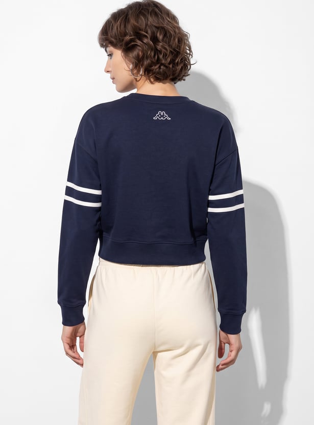 KAPPA Varsity Print Drop-Shoulder Sweatshirt