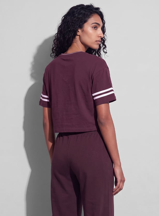 KAPPA Printed Boxy Fit Crop T-shirt