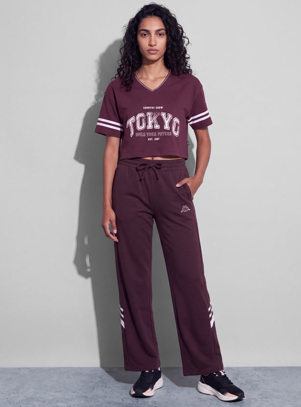 KAPPA Printed Boxy Fit Crop T-shirt