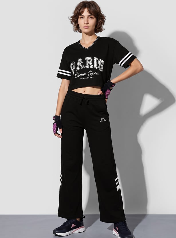 KAPPA Printed Boxy Fit Crop T-shirt