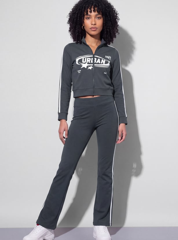 KAPPA Printed Crop Bomber Jacket