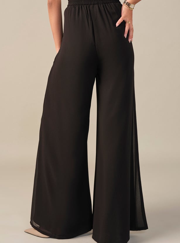 AND Solid Wide Leg Trousers