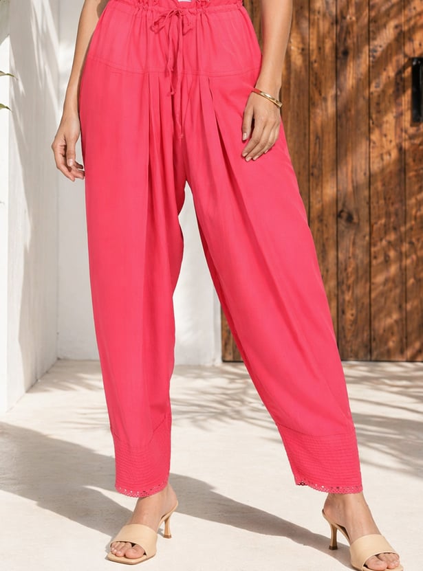 AURELIA Solid Patiala Pants