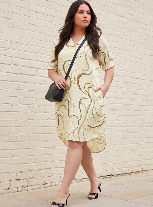 NEXUS Collared Button-Down Shift Dress