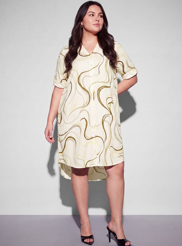 NEXUS Collared Button-Down Shift Dress